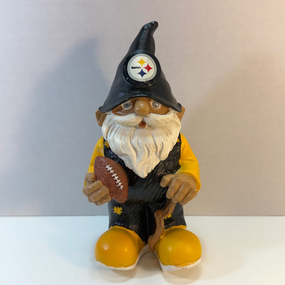 Pittsburgh Steelers Garden Gnome NFL Forever Collectibles Man Cave Fan Football